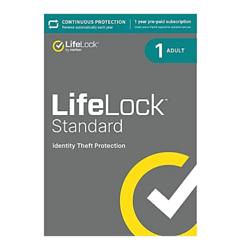 LifeLock Standard by Norton – 1-Year / 1-Adult – USA